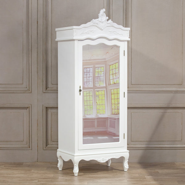 Maison Reproductions French Armoire Display Cabinet White Single Door