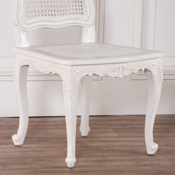 Maison Reproductions Rattan Dining Chair White