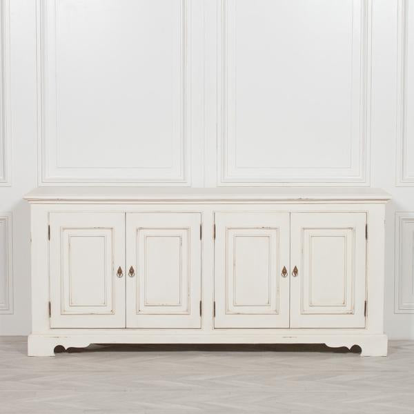 Maison Reproductions Distressed Aged White Sideboard