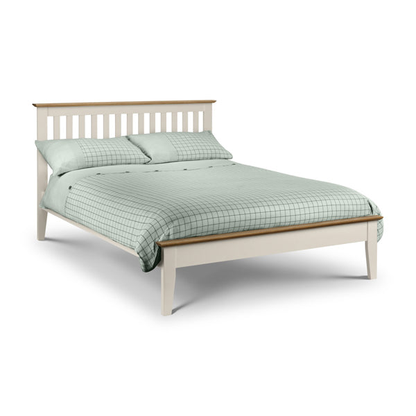 Julian Bowen Salerno Shaker Bed Ivory Natural Oak Double