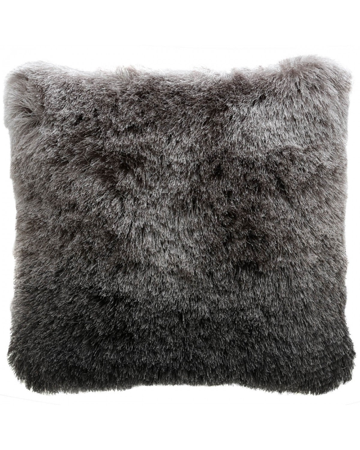 Deco Home 45x45 Fluffy Ombre Cushion Cover Charcoal Silver Silver