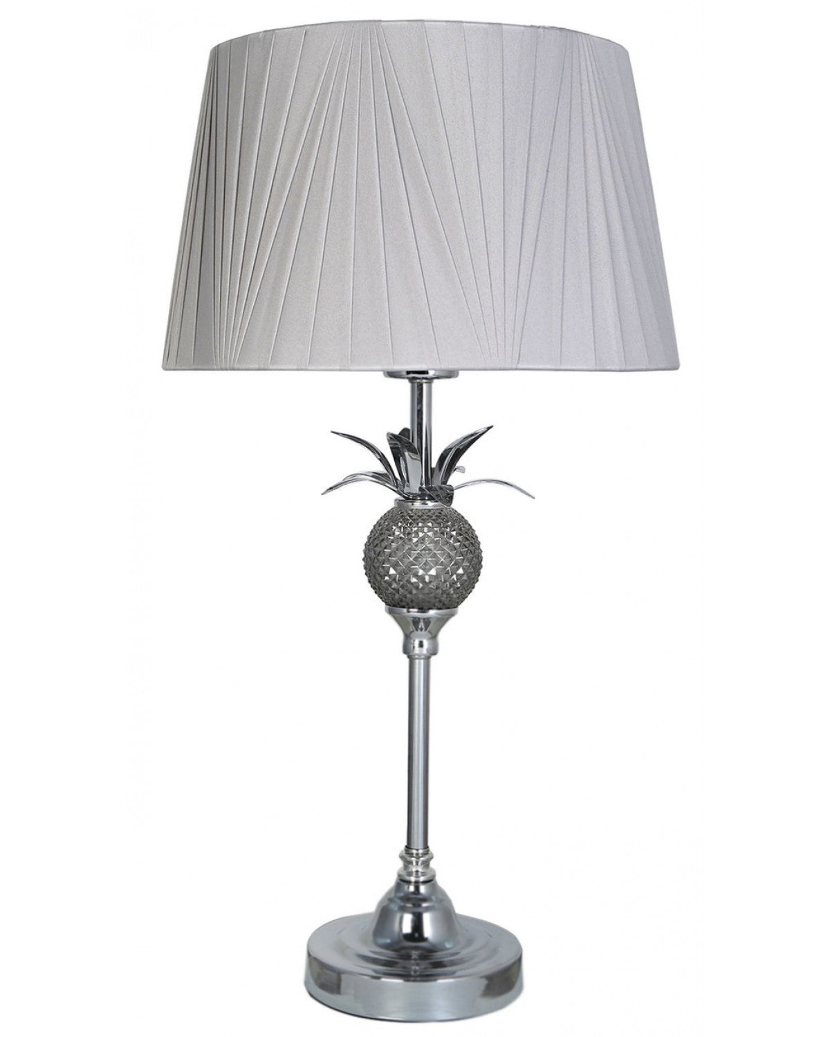 Deco Home Pineapple Table Lamp With Light Grey Shade