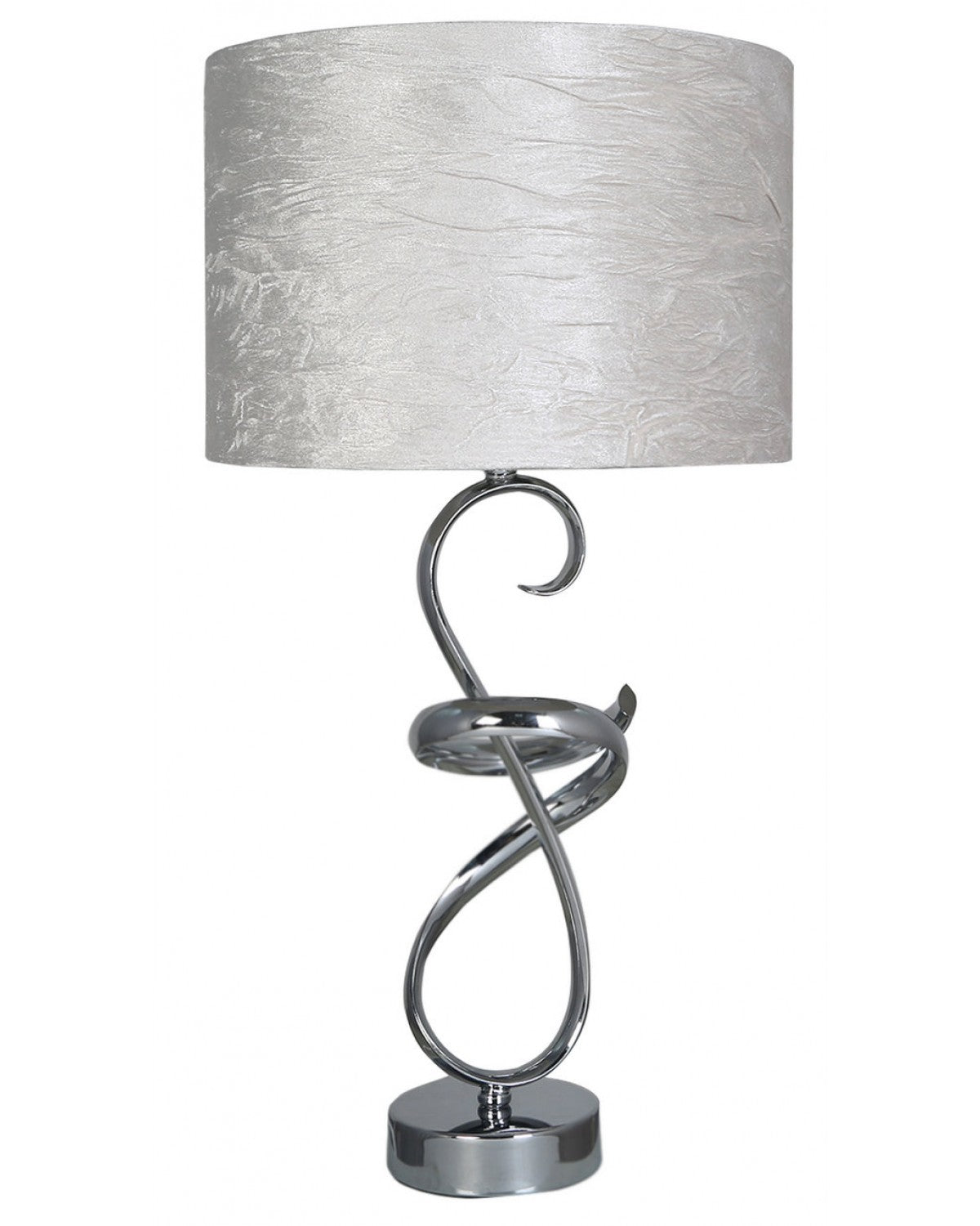 Deco Home Swirl Metal Table Lamp With Ivory Shade