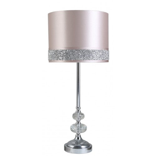Deco Home Chrome Candlestick Table Lamp With Milano Shade