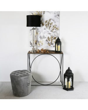 Deco Home Value Ekanshi Black And Gold Console Table