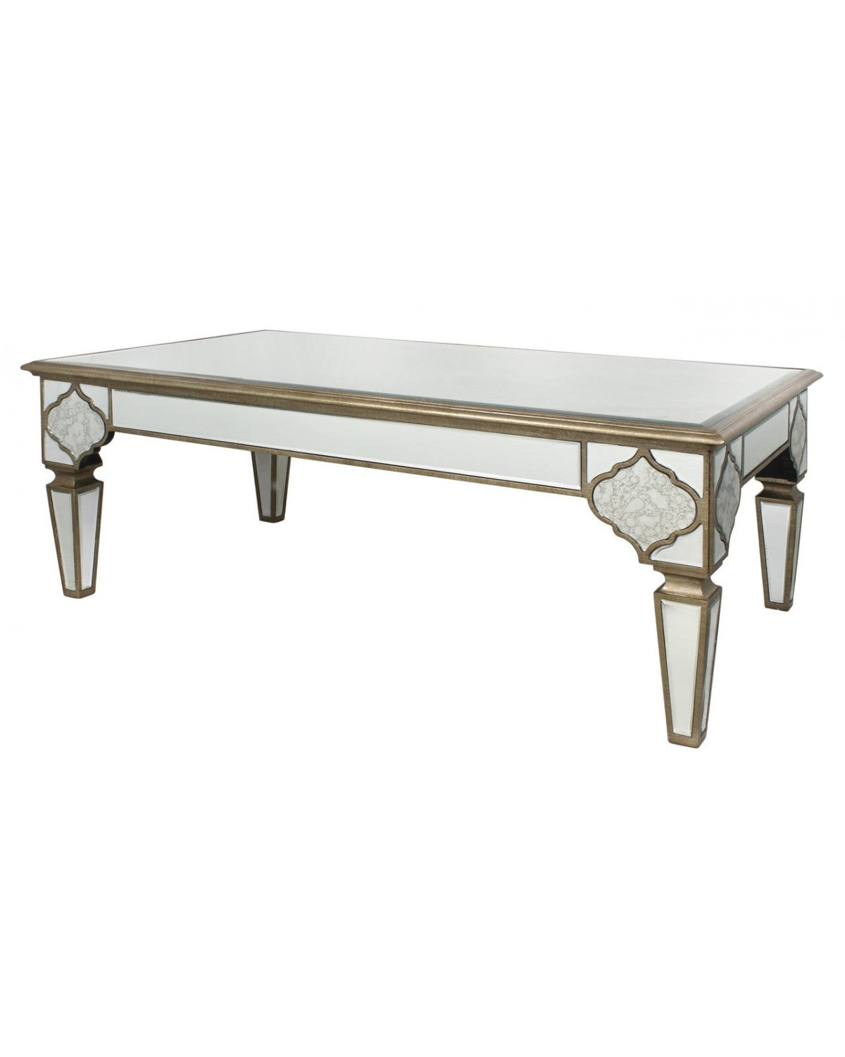 Deco Home Sahara Marrakech Moroccan Gold Mirrored Low Coffee Table