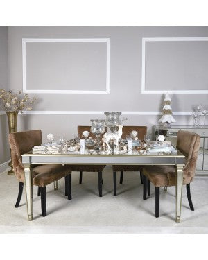 Deco Home Athens Gold Mirrored Dining Table