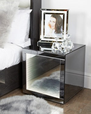Deco Home Smoked Mirror Infinity Side Table