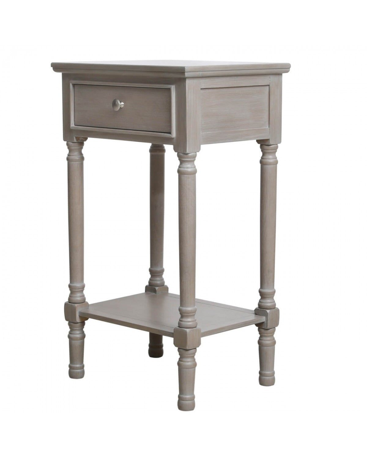 Deco Home Arabella Taupe Wood Large 1 Drawer Telephone Table Side Table