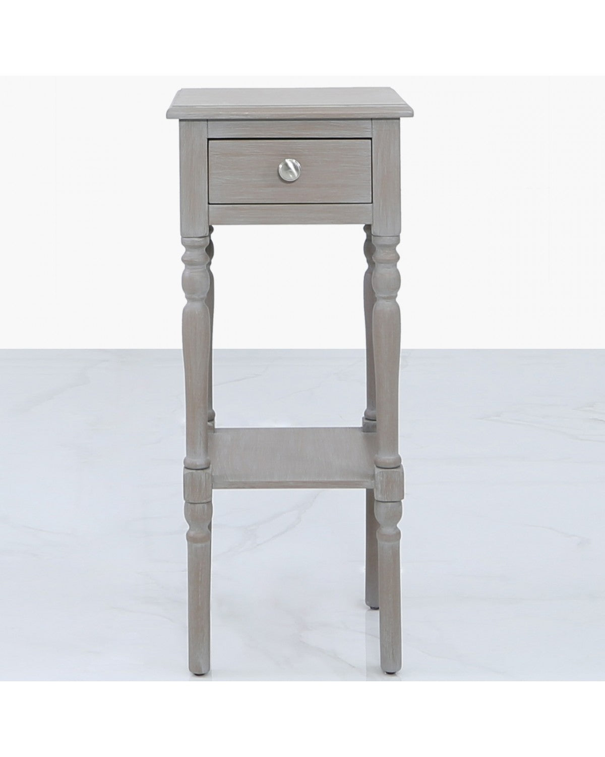 Deco Home Arabella Taupe Wood Small 1 Drawer Telephone Table Side Table