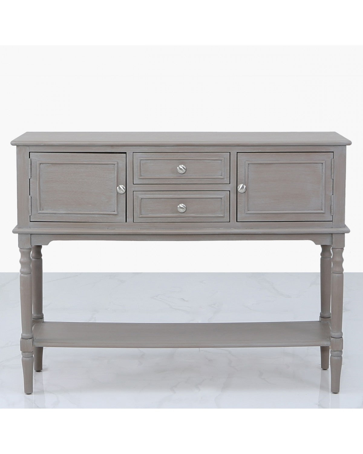 Deco Home Arabella Taupe Wood 2 Door 2 Drawer Sideboard Cabinet