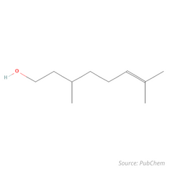 estructura química del citronelol