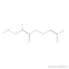 estructura química del geraniol