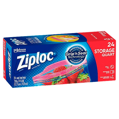 Ziploc 0.5-Gal. Freezer Bags, 144 pk