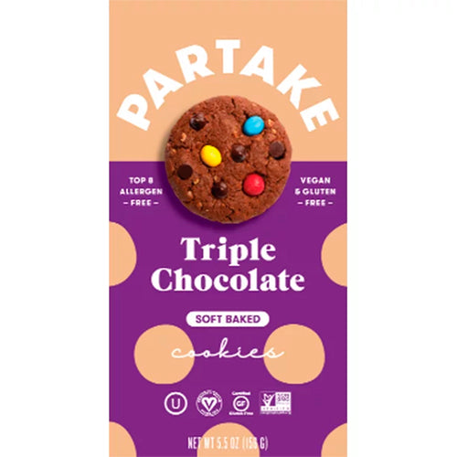 (Price/Case)Partake Foods CHOCHP-556 Crunchy Chocolate Chip Cookies 6-5.5  Ounce