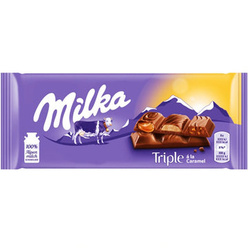 Milka Triple Choco Cocoa Chocolate Bar, 3.17 oz.
