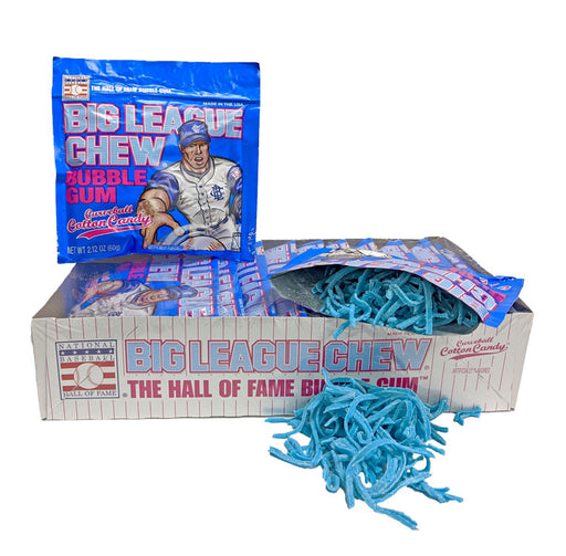 Big League Chew Bubble Gum Packs - Blue Raspberry: 12-Piece Box