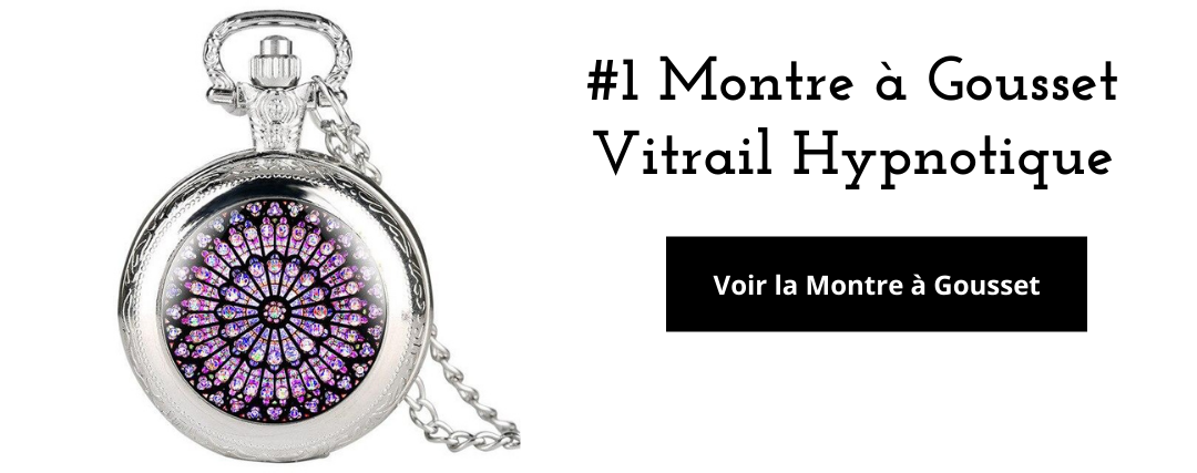 montre sautoir vitrail hypnotique