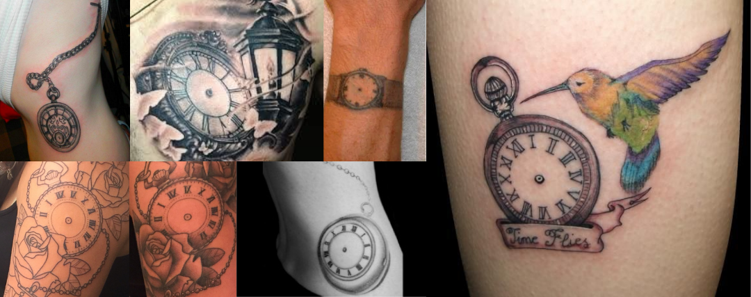 tatouage horloge sans aiguille
