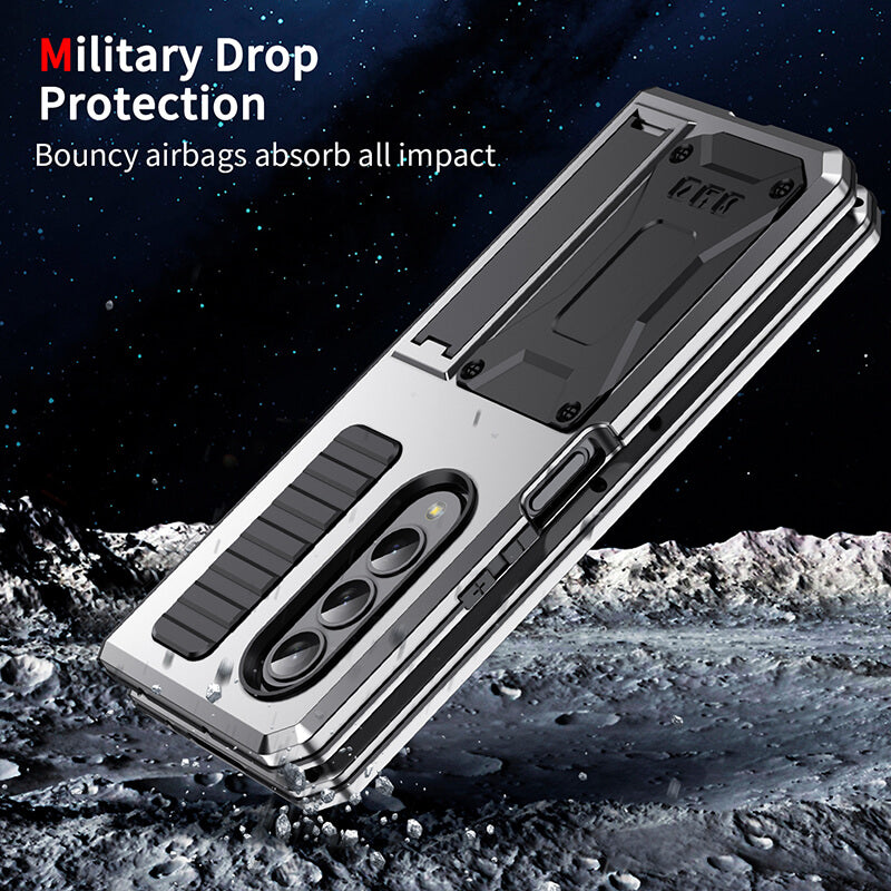 Armor Duty Shock-resistant Dustproof Full Protection Kickstand Cover for Galaxy Z Fold4 5G