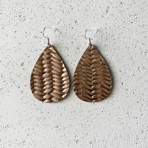 braided leather for earrings