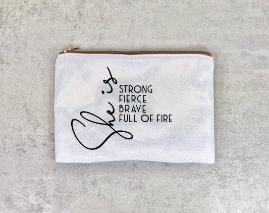 Fluent In Sarcasm and Cuss Words Cosmetic Bag – tcb co.