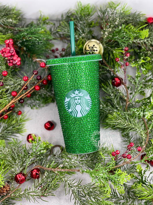 Starbucks Reusable Cold Cup Tumbler with Red Crystals – With Love