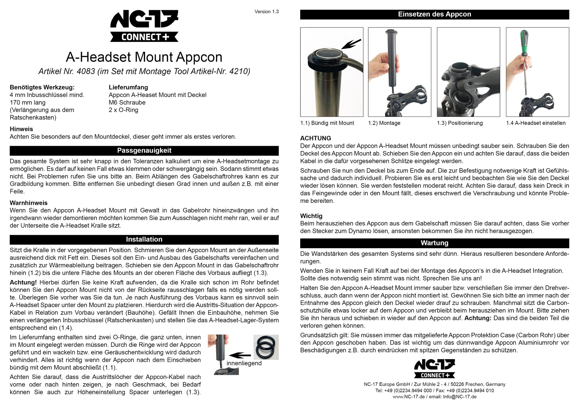 Nc 17 Connect Appcon 3000 A Headset Mount