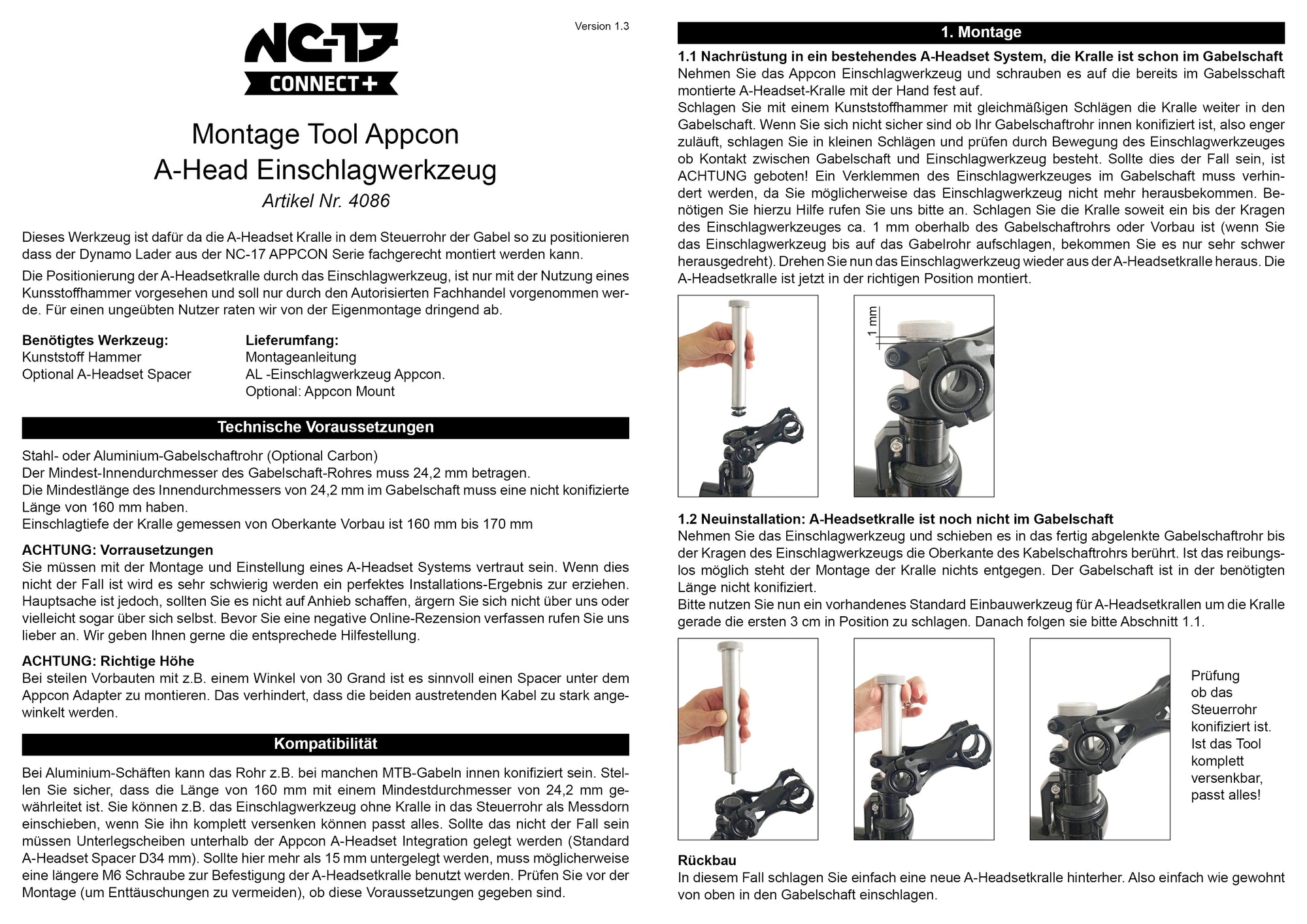 Nc 17 Connect Appcon 3000 A Headset Claw Mounting Tool