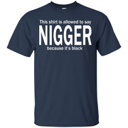 This shirt is allowed to say nigger because it’s black