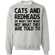 Cats and redheads do what they want not what they are told to