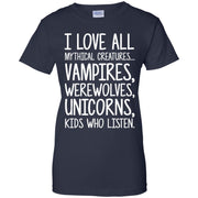 I love all mythical creatures vampires werewolves unicorns