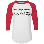 I’m a Simple Woman I like Harry Potter, Wine and Paw Dog