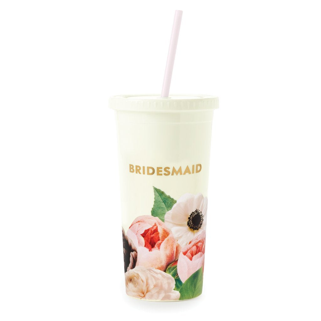 Kate Spade New York Bridesmaid Tumbler With Straw - Blushing Floral – The  Lovely Room