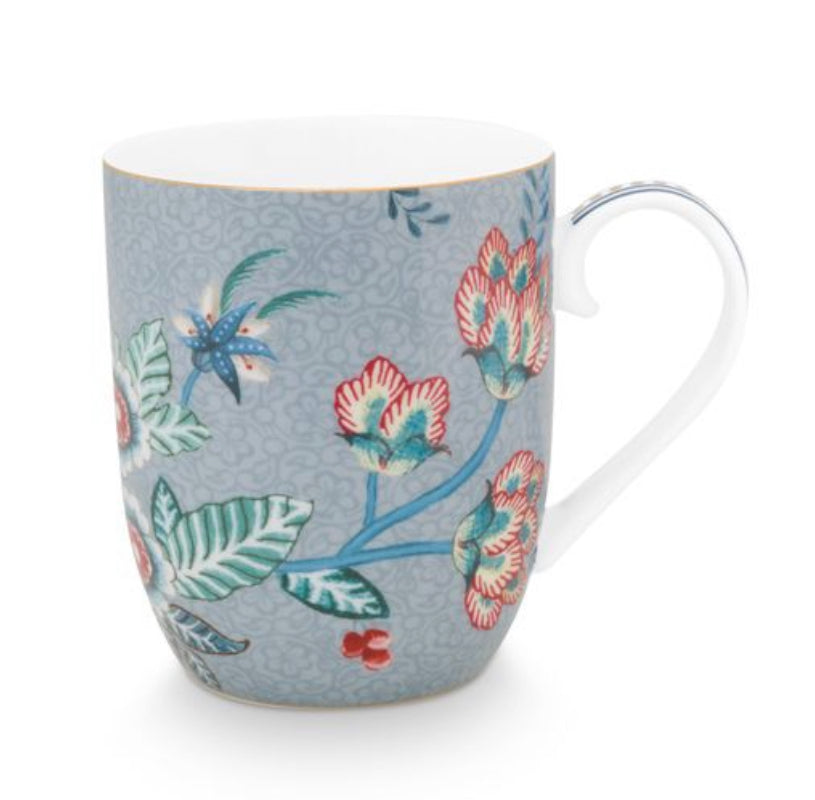 Pip Studio Flower Festival Small Mug - Light Blue – The Lovely Room