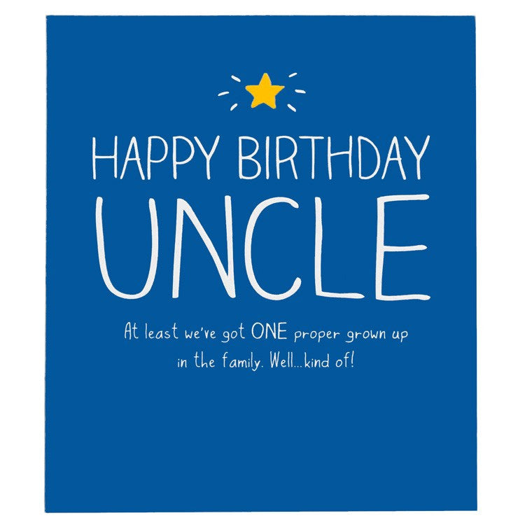 Happy Jackson Uncle One Proper Grown Up Birthday Card – The Lovely Room