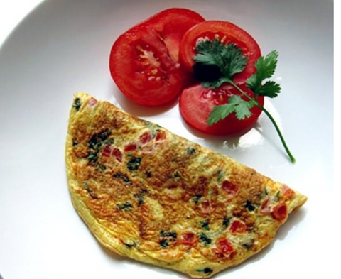 MASALA OMELETTE Healthy Breakfast Idea -PNG