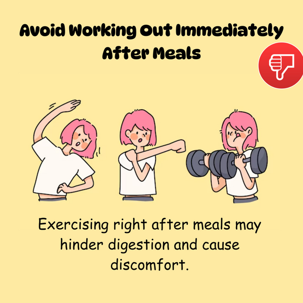 Dont work Out Immediately After Meals. Healthy Eating Habits PNG Dr Trust