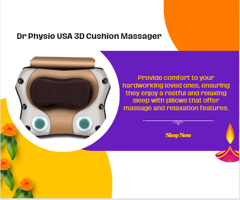 Electric Massager Pillow massage with heat PNG Dr Physio