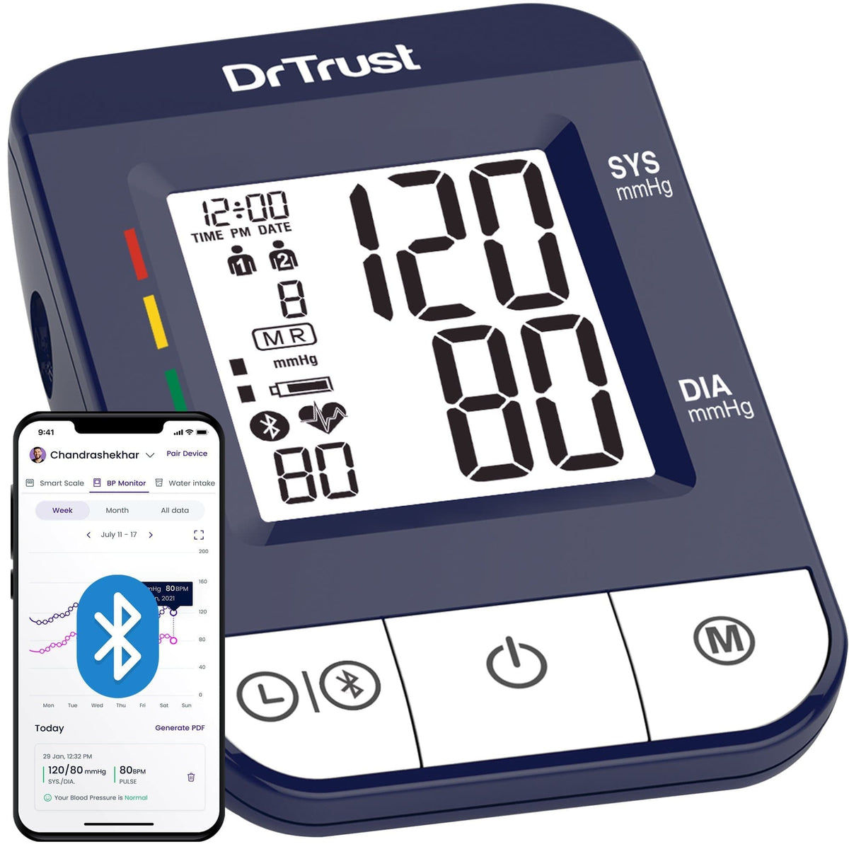 dr trust bp monitor bluetooth