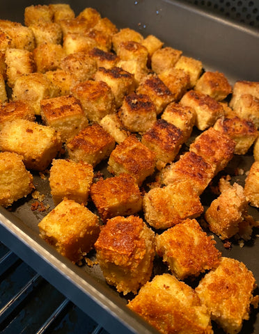 Chicken tofu nuggets CocoTribe recipe by Dani Stevens 