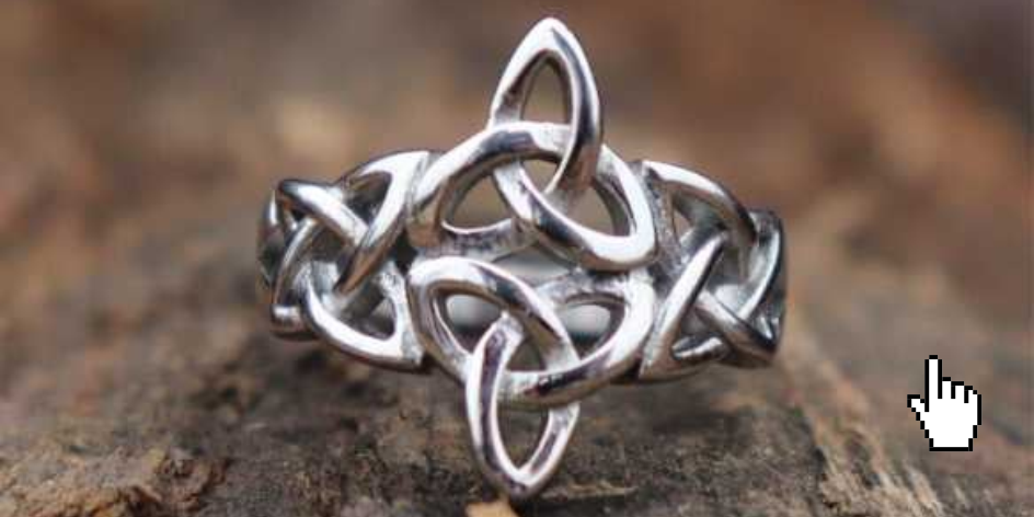 Bague viking triquetras