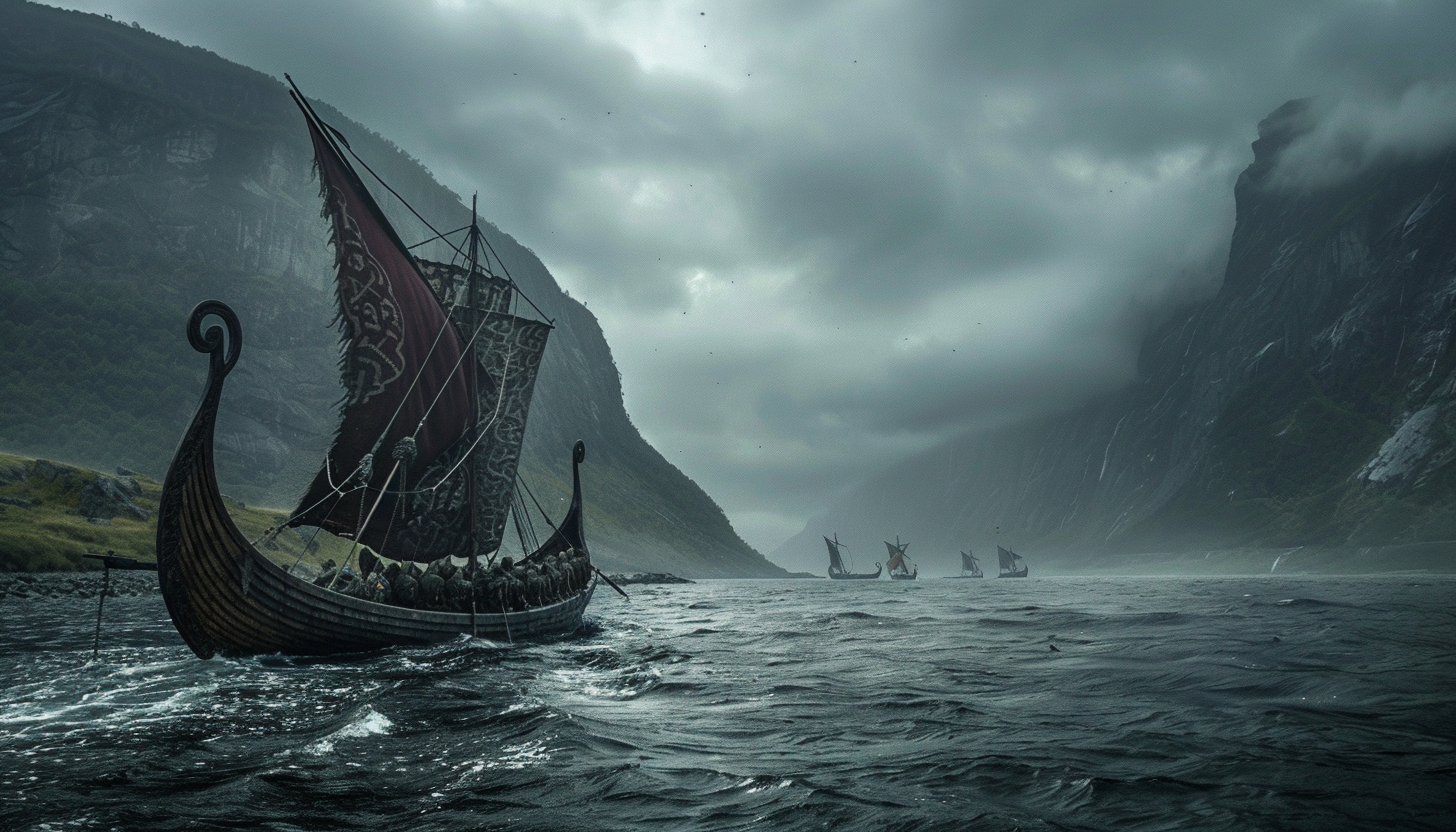 drakkar viking et Njord, dieu du vent