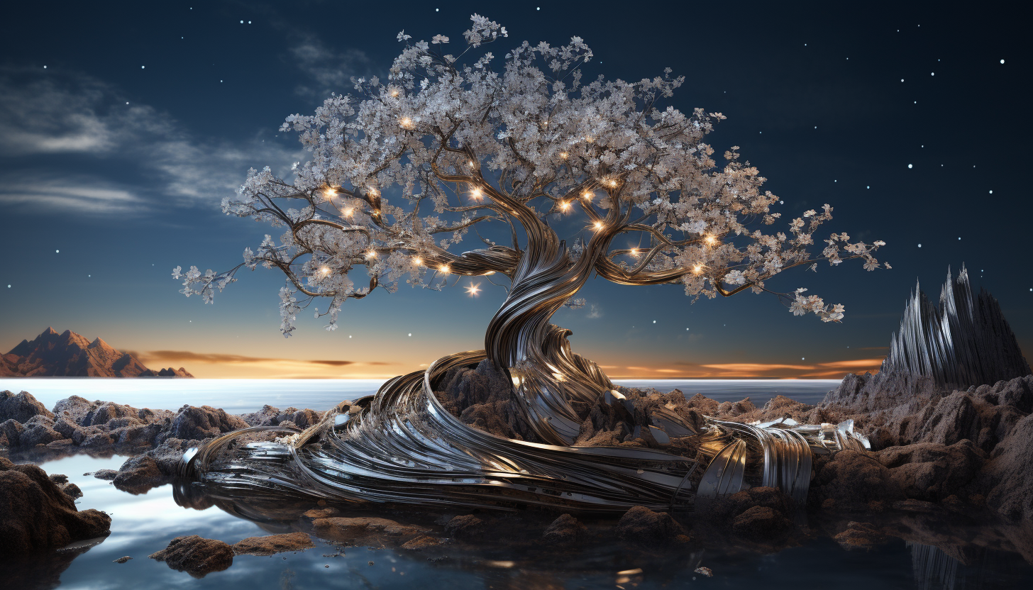 arbre de vie yggdrasil en argent