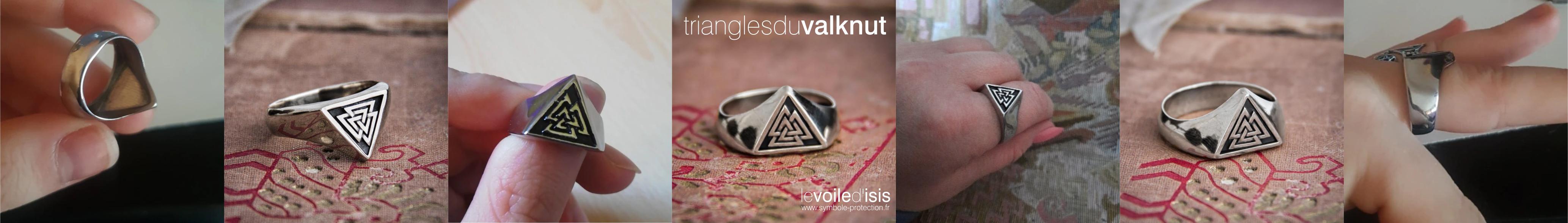 bagues chevalières vikings triangles du Valknut