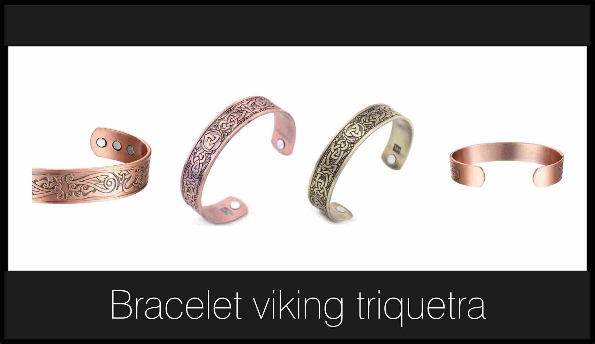 bracelet viking triquetra or ou or rose