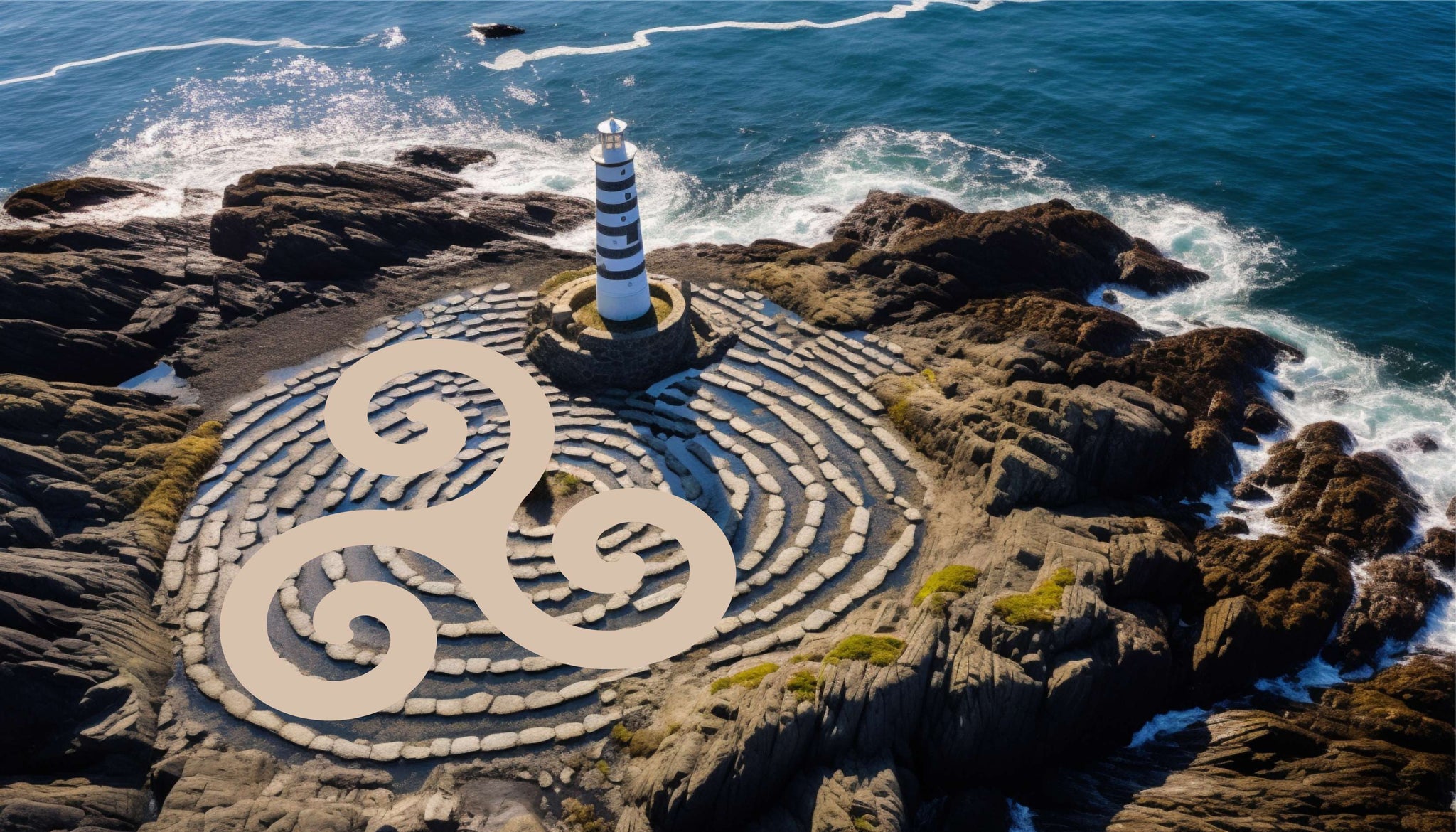 Bretagne phare triskel spirales