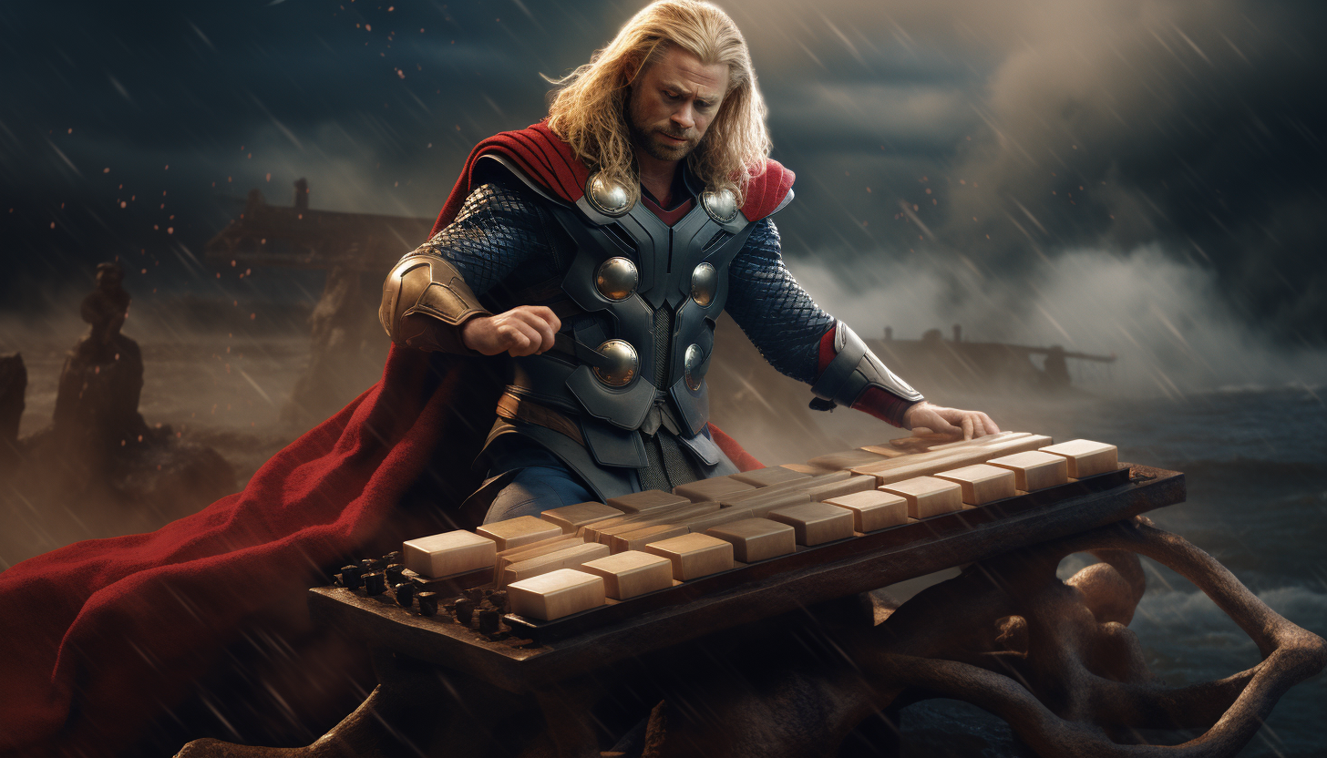 xylophone viking joué par thor