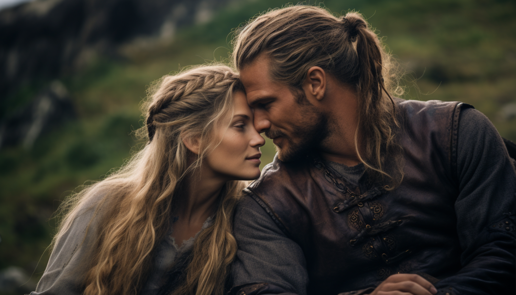 couple viking amoureux