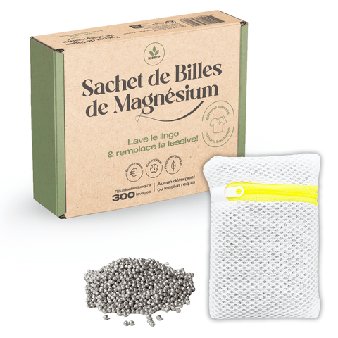 Sachet de billes de magnésium pour une lessive écologique